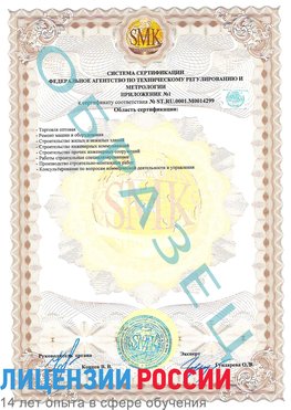 Образец сертификата соответствия (приложение) Нерехта Сертификат ISO 14001